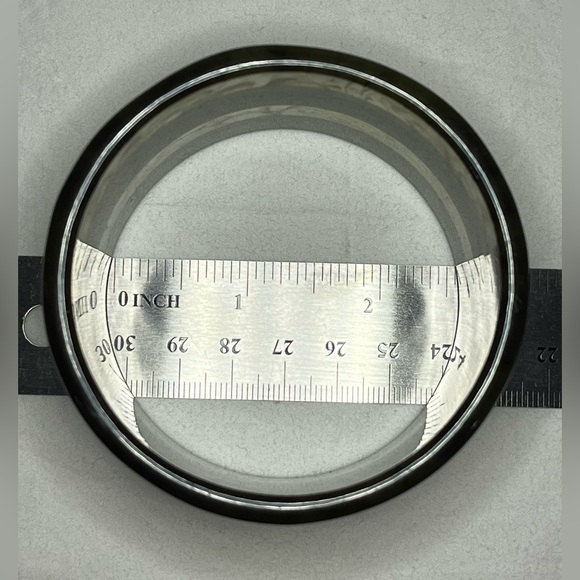 Vintage lucite acrylic olive green striped bangle bracelet moss like stripes - Picture 2 of 11